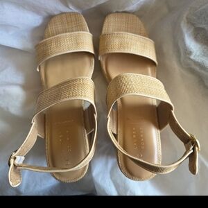 LC Lauren Conrad Woven Beige Sandals